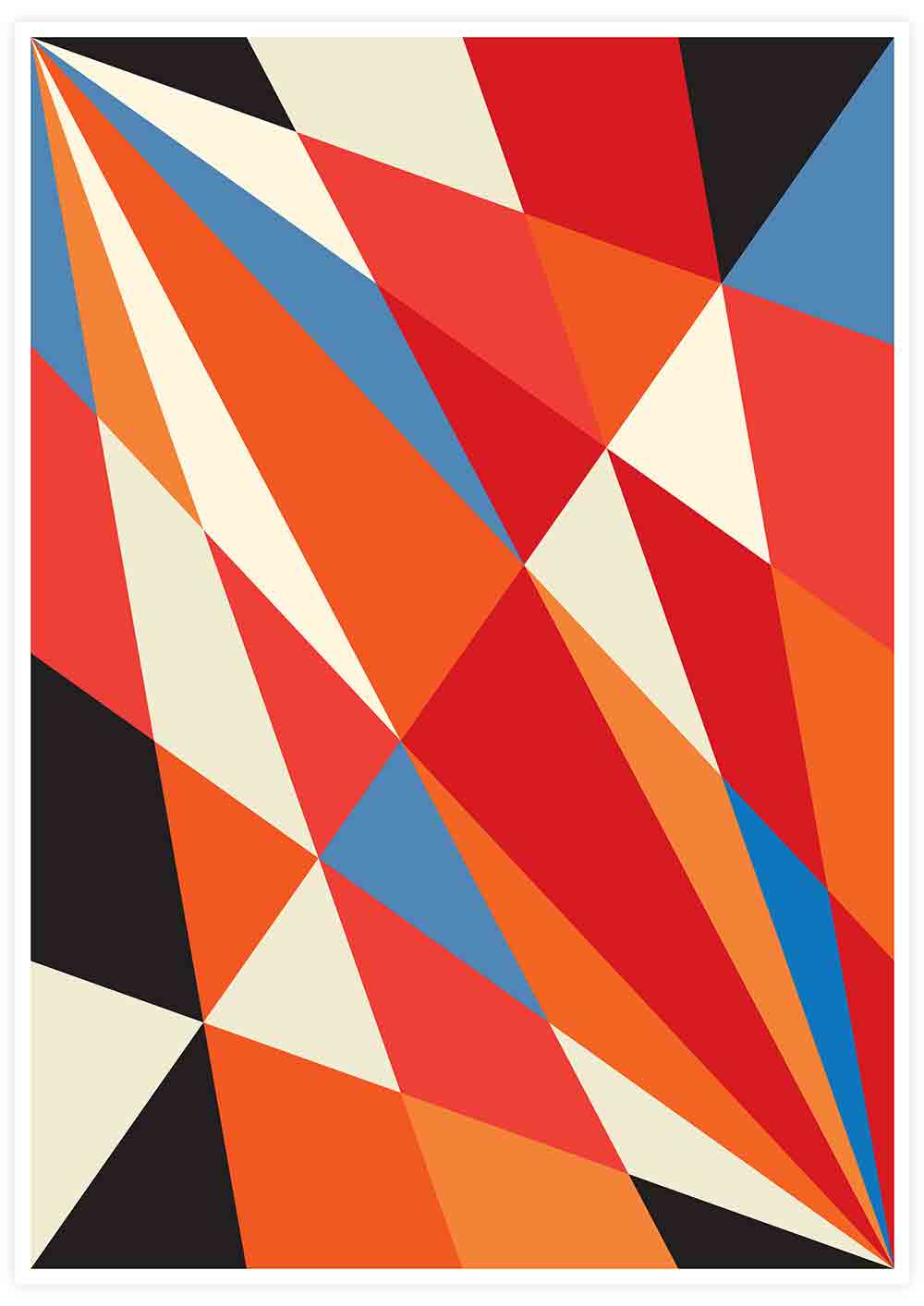 Facettes Deux Geometric Print Poster not in a frame