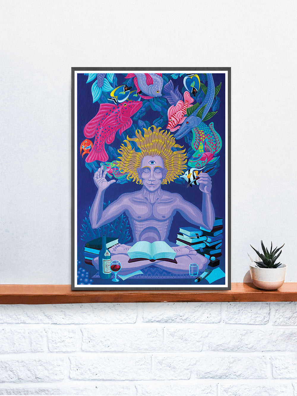 Fish Andaman Sea-Life Art Print on a shelf
