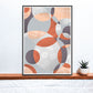 Flower Spiral Abstract Art with Circles on a Shelf