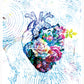 Flowers of my Heart  Illustration Print Art no frame