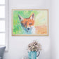 Foxy Lady Quirky Painting Print in a modern room