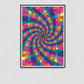 Fractal Bright Pattern Art Print in a frame on a wall
