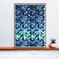 Fractal Overlay Abstract Pattern Print on a shelf