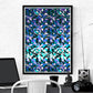 Fractal Overlay Abstract Pattern Print on a wall