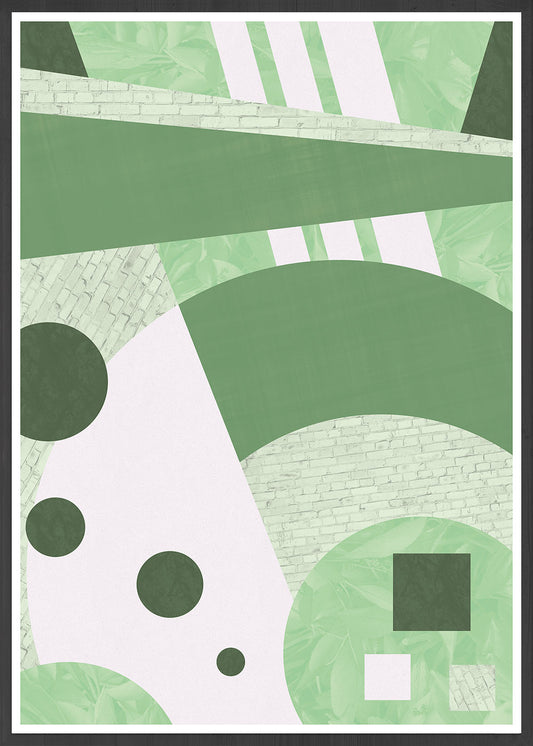 Garden Funk Geometric Pattern Print in a frame