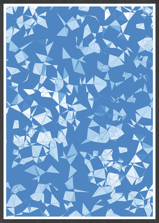 Geo Shower Geometric Digital Print in frame