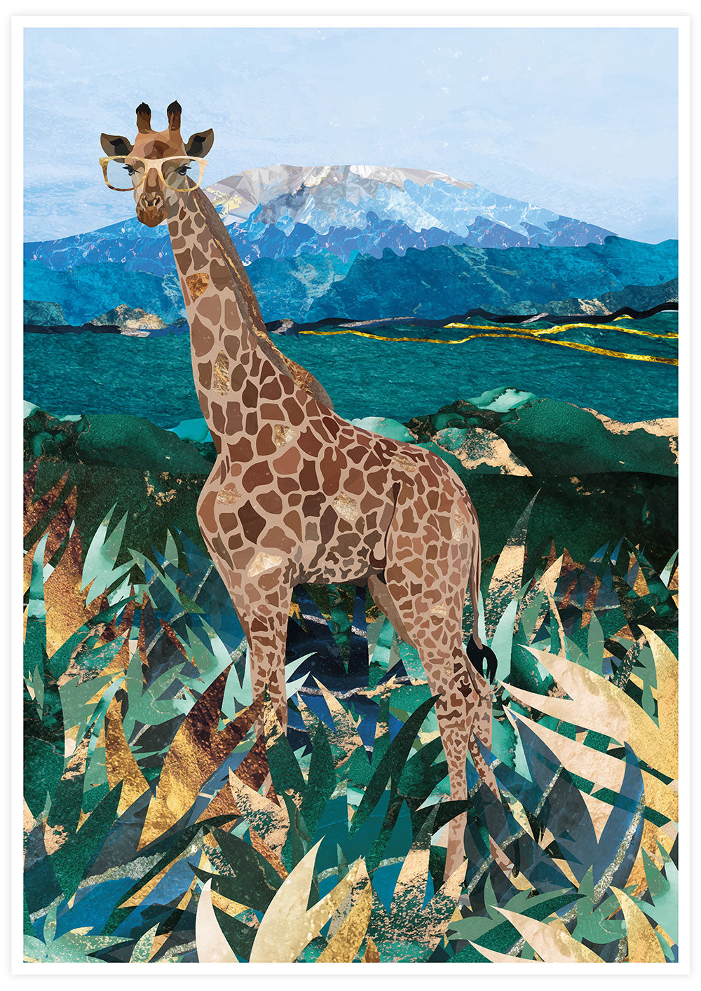 Giraffe in the Wild Art Print by Sarah Manovski