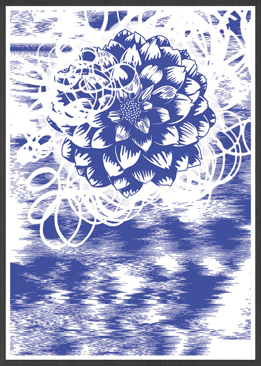 Graf Flower Graffiti Art Print in frame