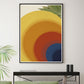 Retro Circles Abstract Print in a modern space