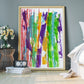 Influence Colour Stripes Art in a gorgeous bedroom