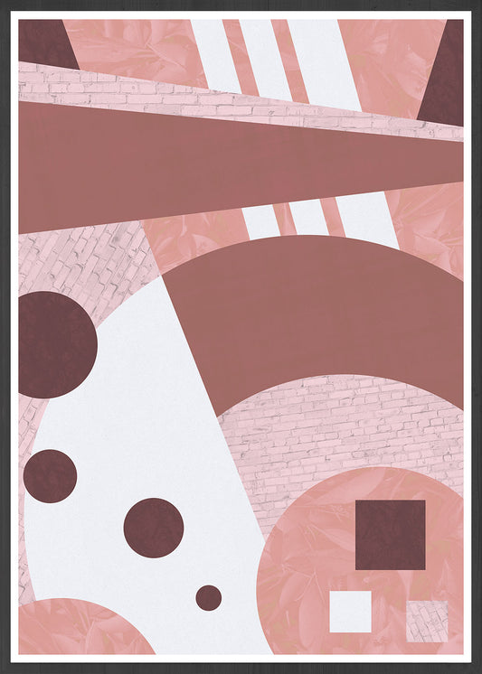 Jailhouse Rock Geometric Pattern Print in a frame