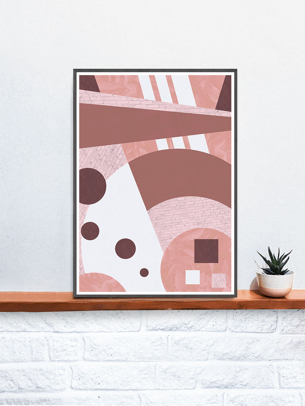 Jailhouse Rock Geometric Pattern Print on a Shelf
