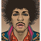 Jimi Music Icon Art Print no frame