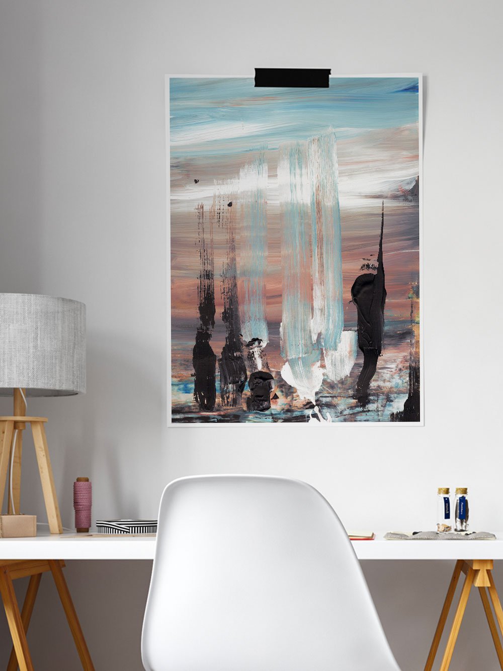 Koyo Beach Impression Painting in a modern room interior
