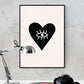 Love Yourself Cute Art Print in a frame on a wall