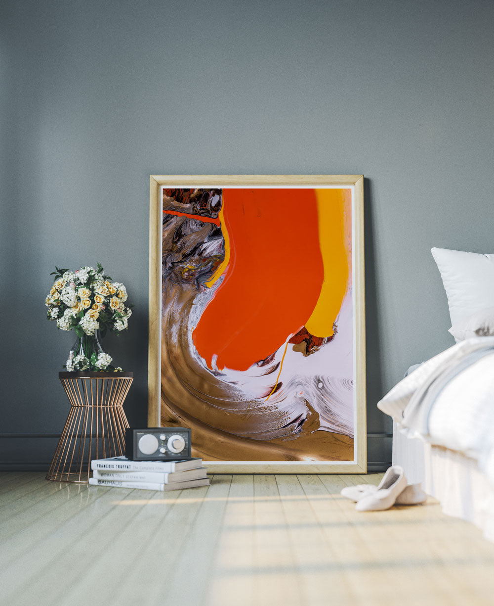 Mam Sunset Abstract Print in a stylish roomset