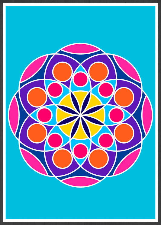 Mandala 2 Pink Mandala Art Print in frame