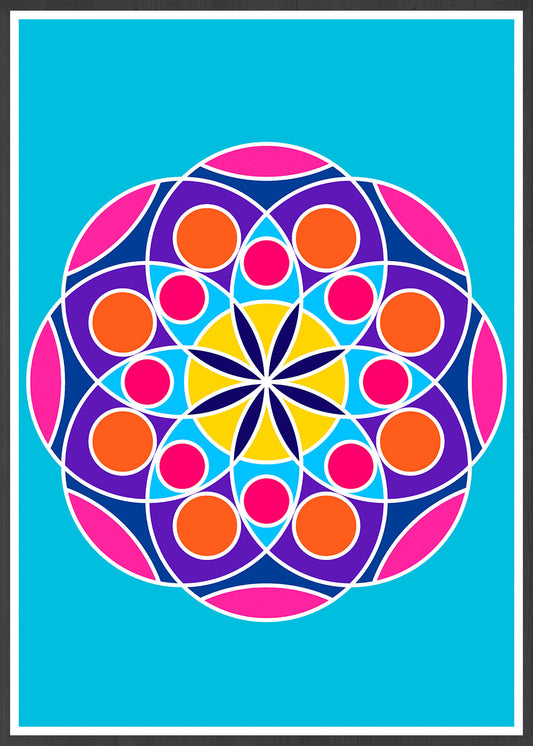 Mandala 2 Pink Mandala Art Print in frame