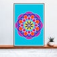 Mandala 2 Pink Mandala Art Print on a Shelf