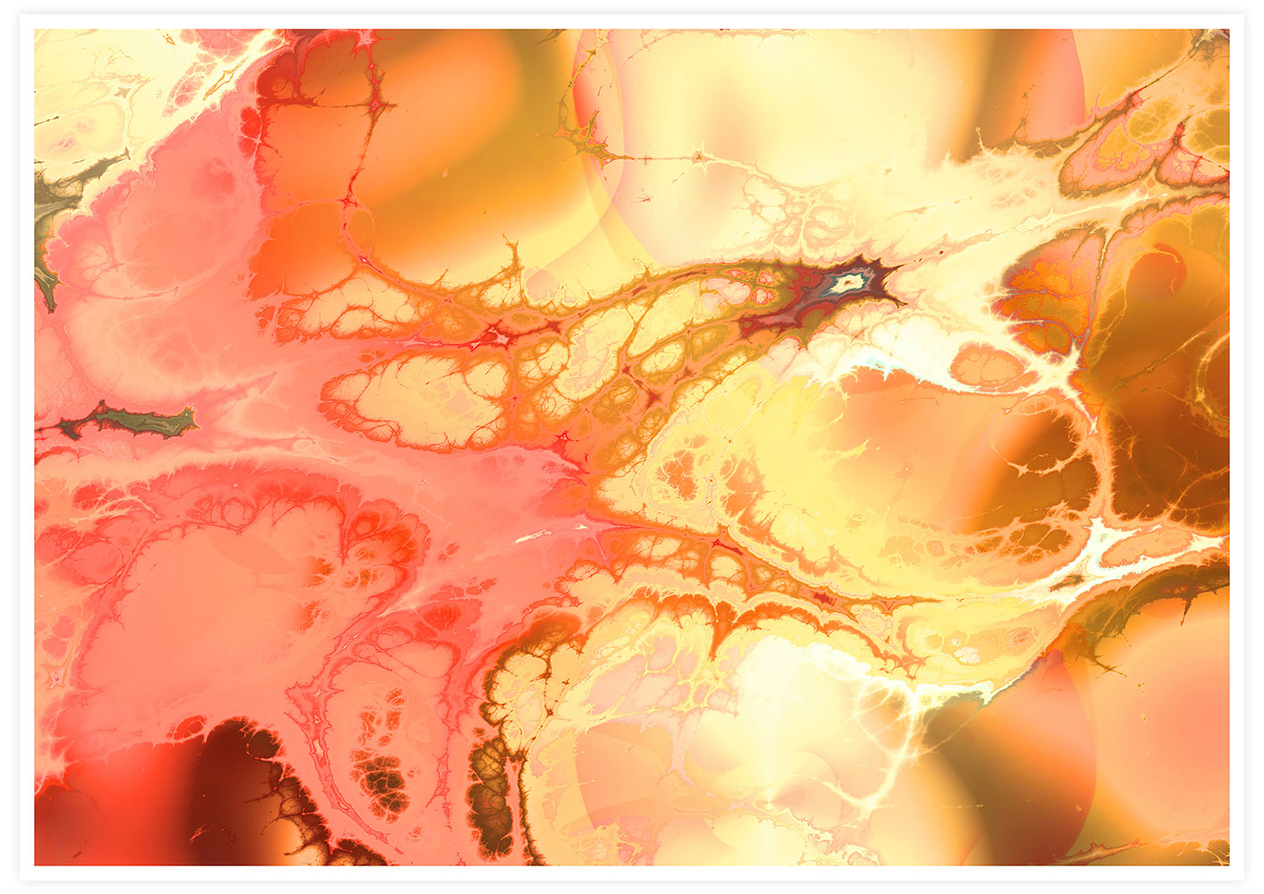 Neuron Flares Geode Art Print