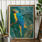 Parrot Art Print by Sarah Manovski in a modern room with plants