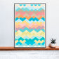 Pastel Beach Pastel Abstract Print on a Shelf