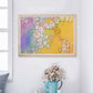 Peach Flowers Spiral Abstract Art in a nice bedroom