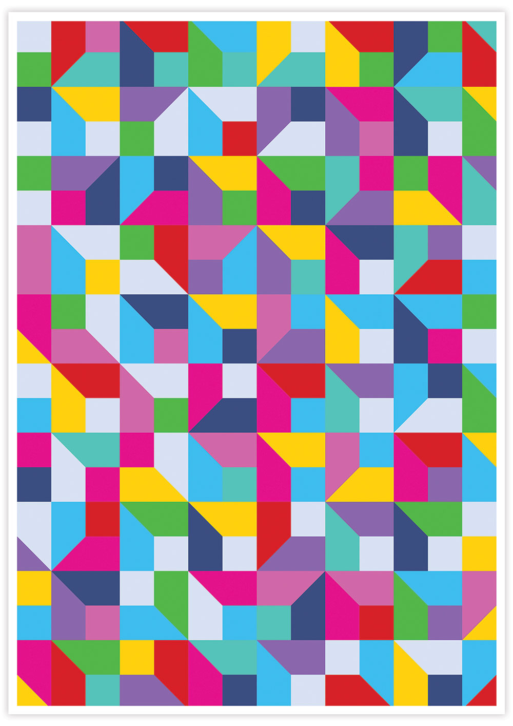 Popmetric Abstract Geometric Art Print no frame