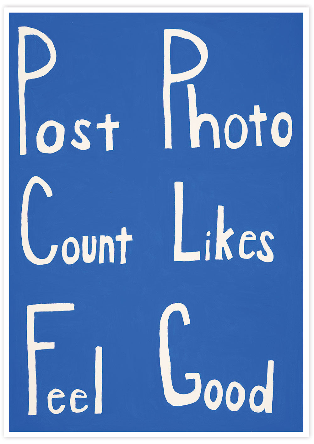 Post Count Feel Social Media Art Print not in a frame