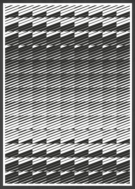 Razor Geometric Print in a frame
