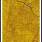 Sale Trafford Map Print Mustard Variant