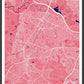 Sale Trafford Map Print Pink Variant