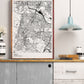 Sale Trafford Map Print in a kitchen