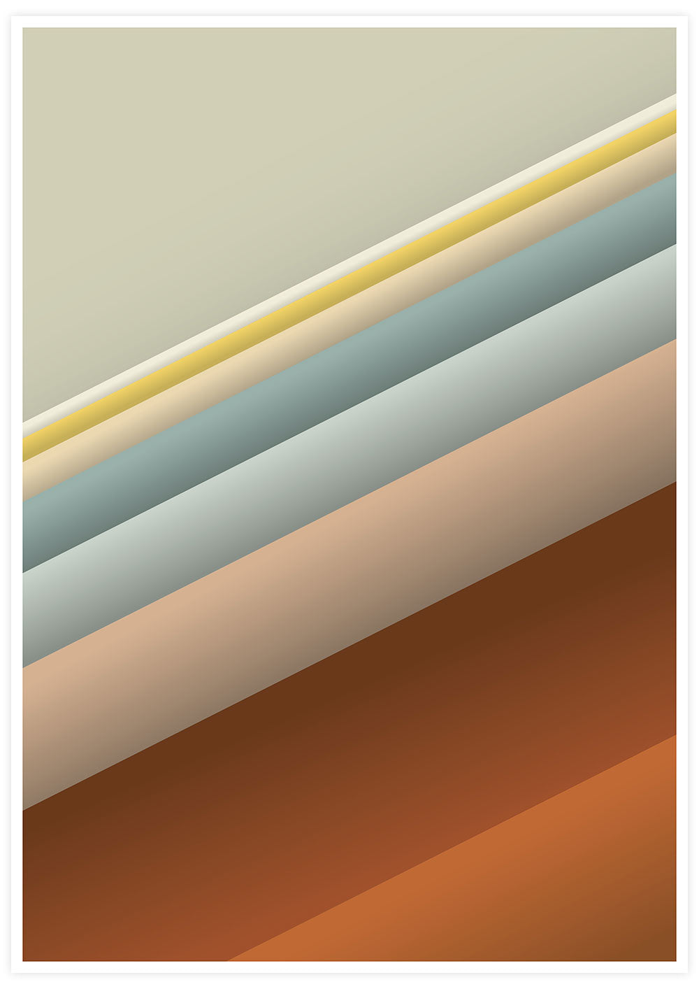 Slide Style Vintage Abstract Print
