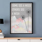 Weed and Wish Dandelion Botanical Print in a frame on a blue wall
