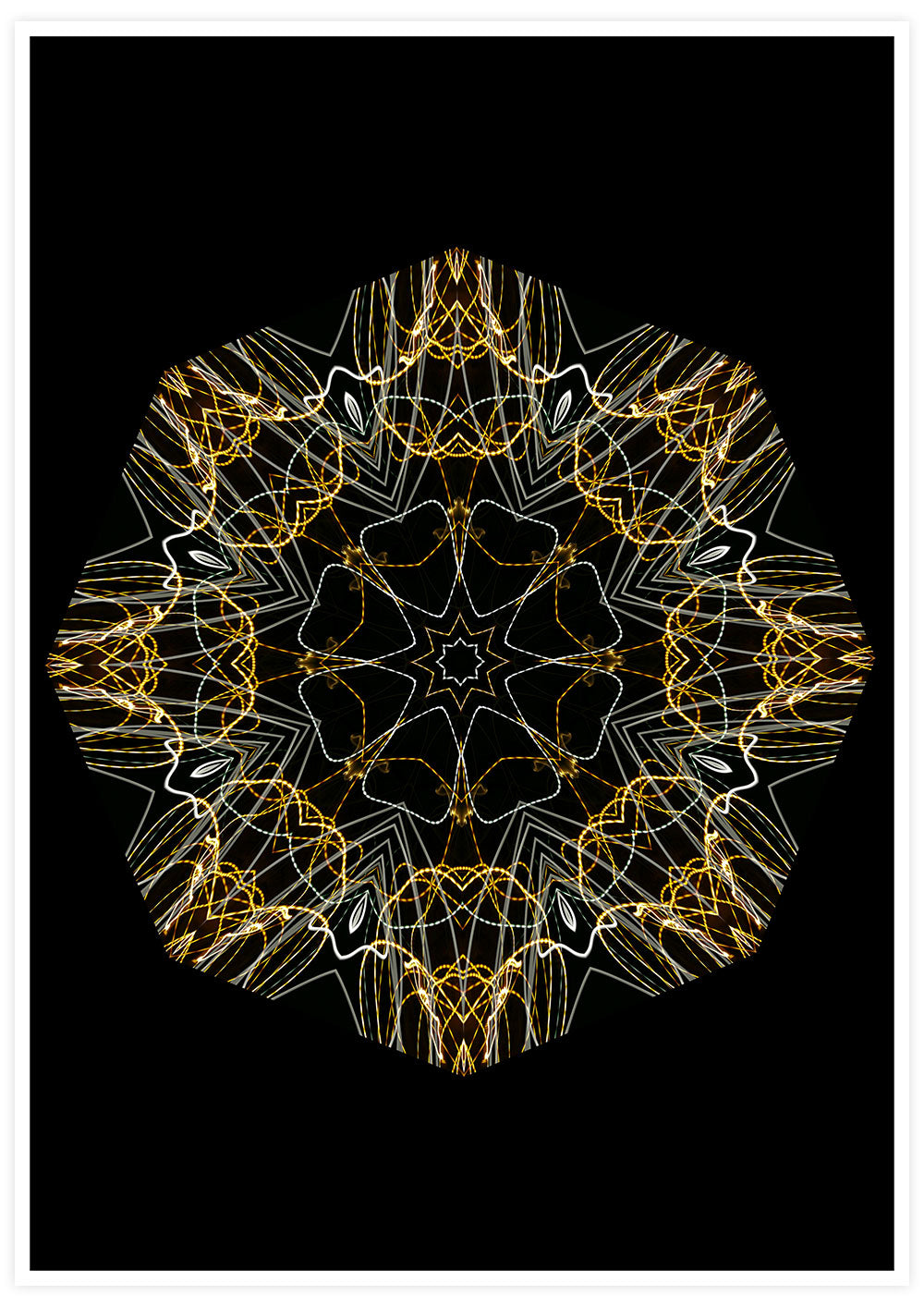 Space Odyssey Mandala Print not in a frame