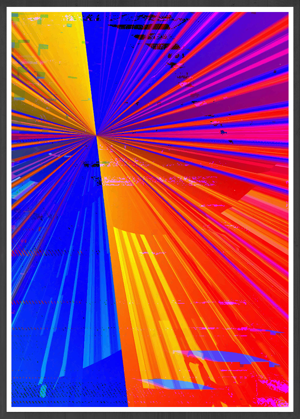 Spectre Colourful Abstract Art Print in a frame