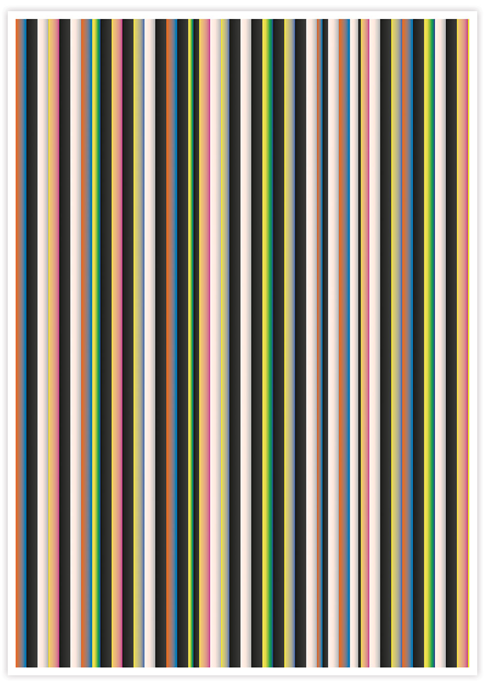 Stripes Print Digital Line Wall Art in no frame