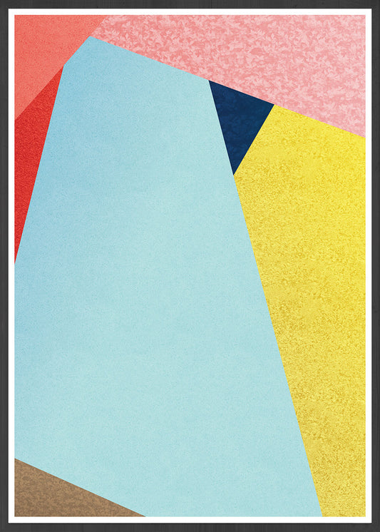 Summer Trend Modern Geometric Print in a frame