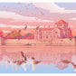 Tata Castle Hungary Landscape Illustration