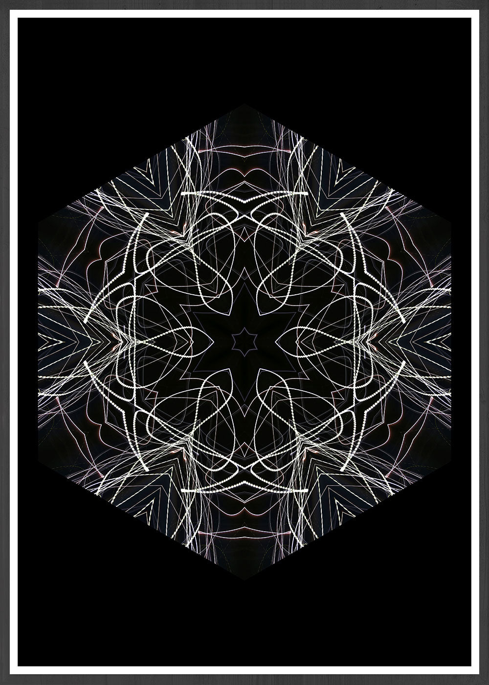 Tesla Pattern Print in a frame