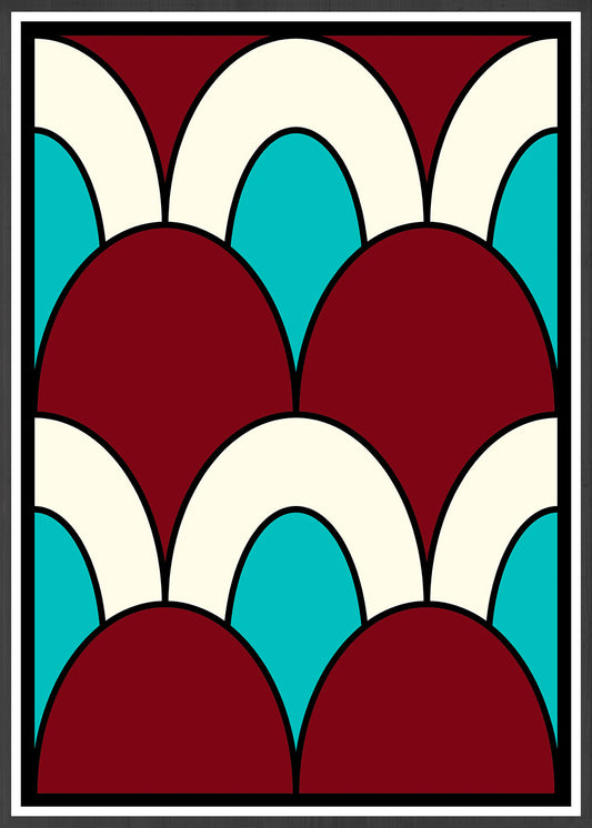 The Cherry Arch Pattern Print in frame