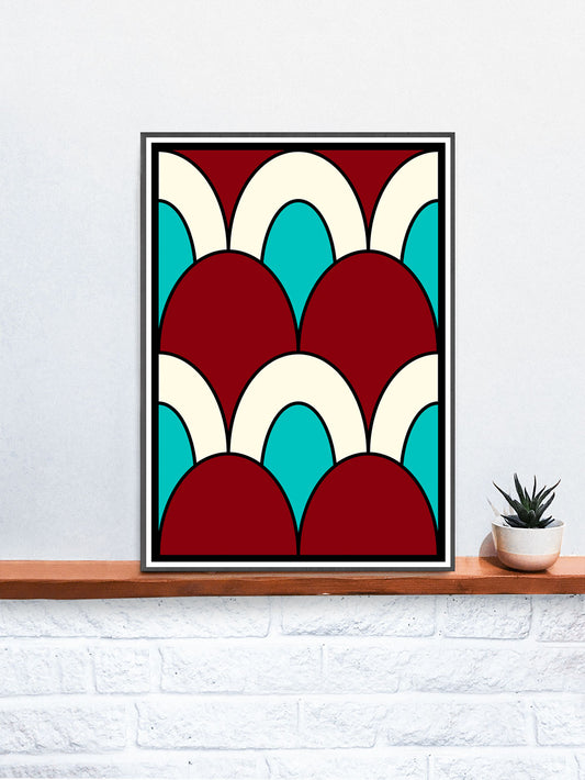 The Cherry Arch Pattern Print on a Shelf