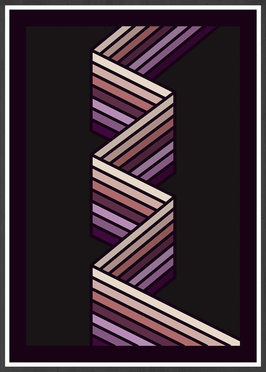 The Contamination Zig Zag Print in frame