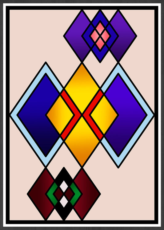 The Ego Diamond Art Print in frame