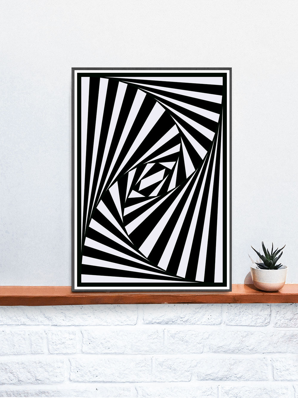The Hypnosis Trippy Abstract Art on a Shelf