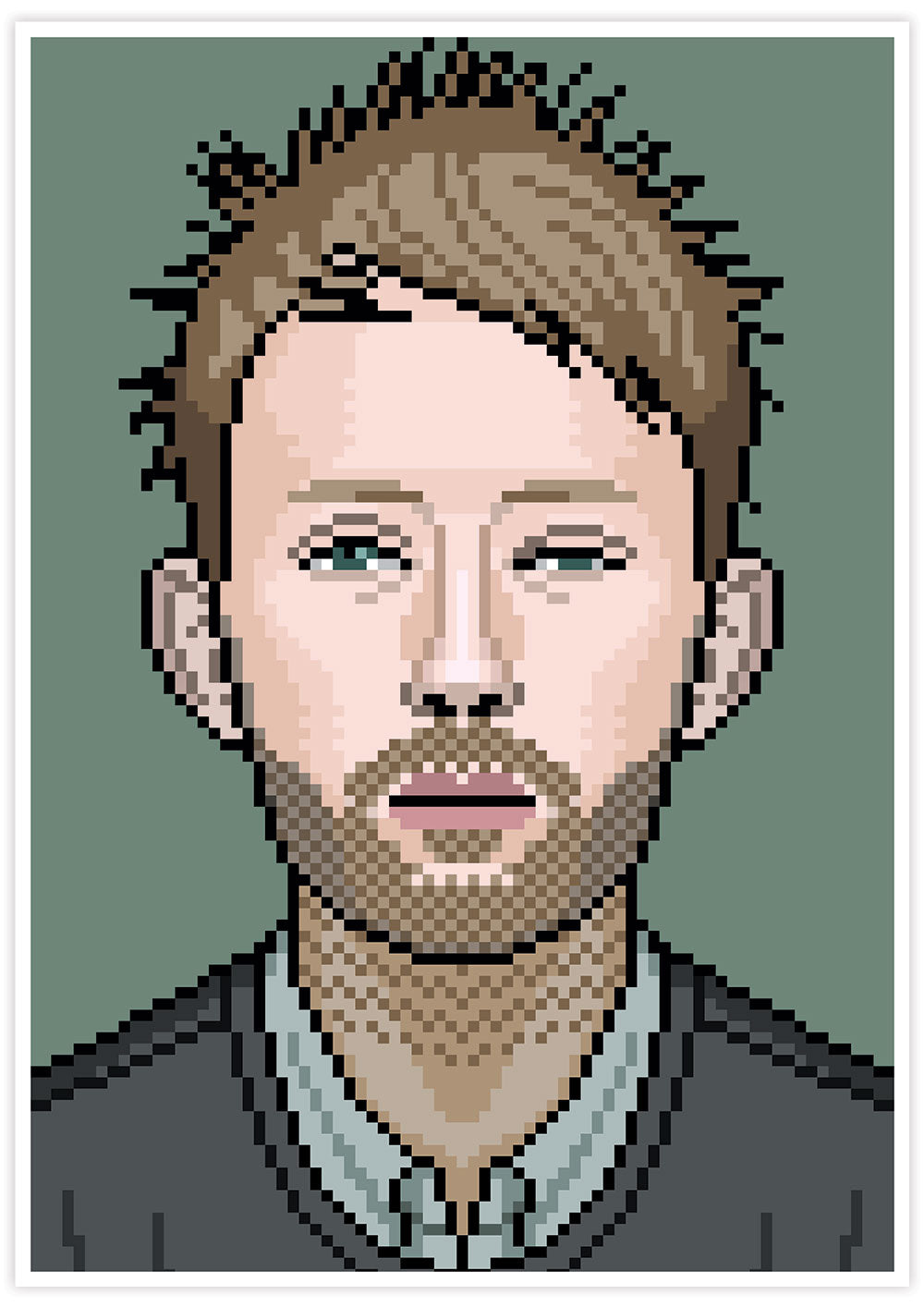 Thom Radiohead Art Illustration no frame