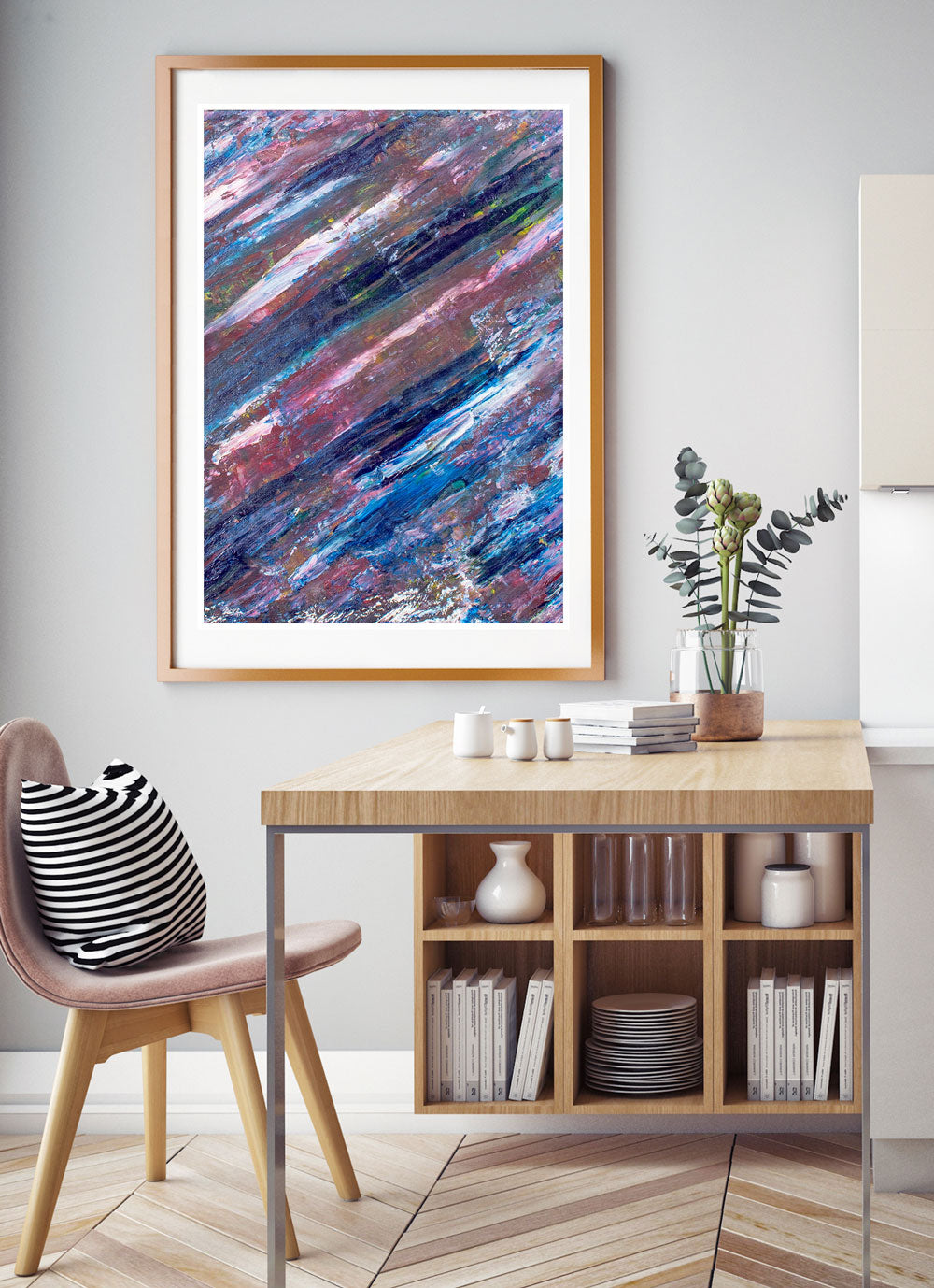 Thunderstorm Wall Art in a Gorgeous Dining Area