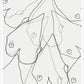 Tits Up BW Nude Abstract Illustration no frame
