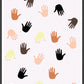 Together Hands Print Illustration in a frame